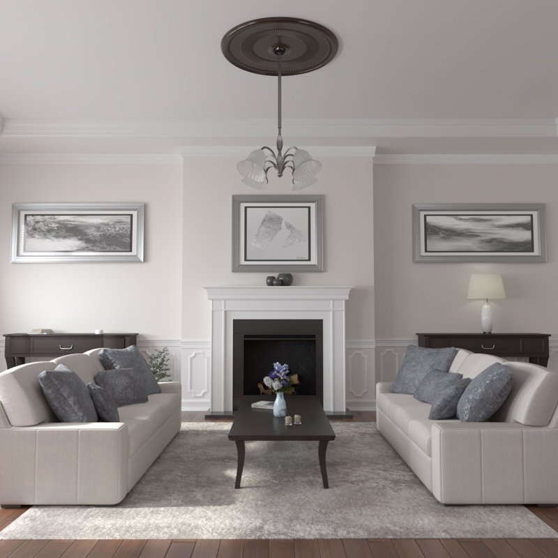 Endurathane Nevio Ceiling Medallion, 51 1/8"OD x 3 5/8"ID x 1 1/2"P (Fits Canopies up to 4 3/4"), Hand-Painted Bronze Finish