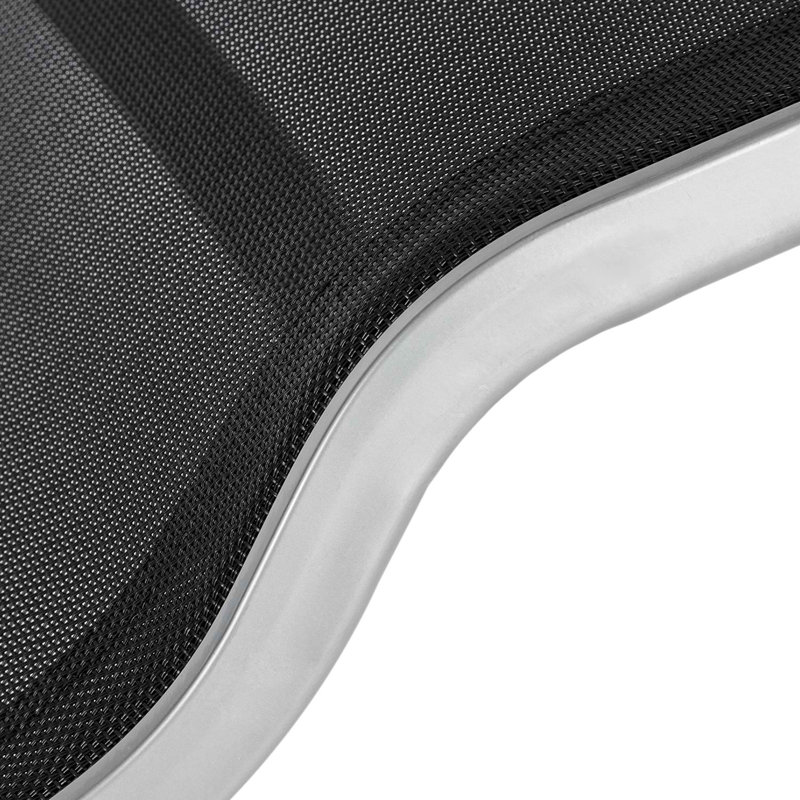 Metal Outdoor Chair, Black, Silver/Black