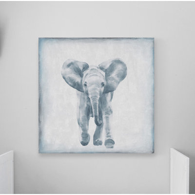 The Elephant Walk Print on Wrapped Canvas