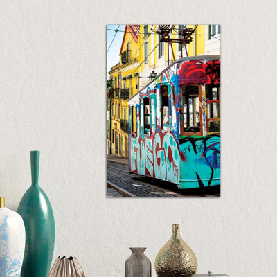 Graffiti Tramway Lisbon by Philippe Hugonnard - Wrapped Canvas Print