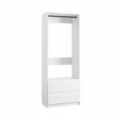 Kalinikos 32" Wood Walk-in Closet with Two Drawers