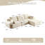Canapé moderne en mousse à mémoire de forme compressée, grands canapés modulaires pour le salon, canapé modulaire Cloud pour animaux de compagnie, tissu en velours côtelé, causeuse très profonde, aucun assemblage requis-1600919158
