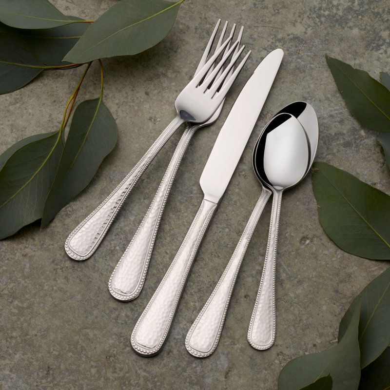 Gourmet Basics by Mikasa Halston 42-Piece 18/0 Stainless Steel Flatware Set