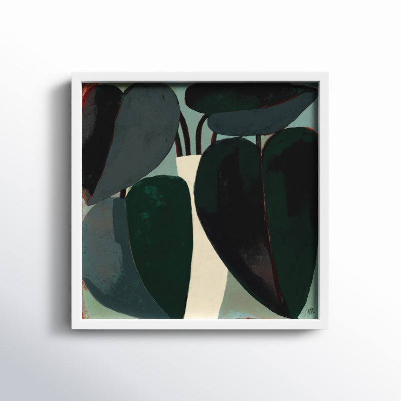 Fall Plant Painting by StudioM, White, 16" H x 16" W