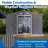 10X8 FT Outdoor Tool Storage Shed With Metal Foundation & Lockable Doors,  All Weather Metal Sheds-118091599-118091601