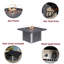 Kujtim Square Aluminium Natural Gas Smokeless Fire Pit Table with Hidden Fuel Tank
