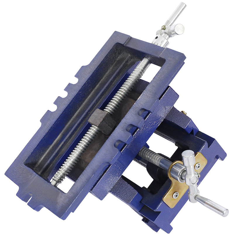 Étau de perceuse à colonne à chariot transversal de 6 pouces, acier bleu, monobloc, avec réglage 2 axes X et Y pour le fraisage