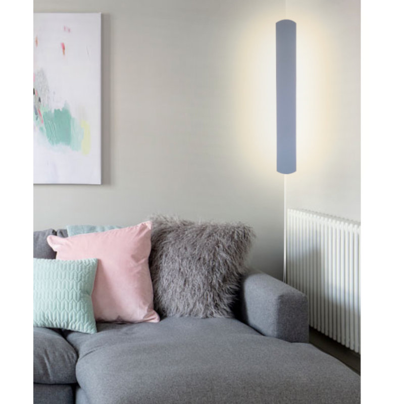 Katerine Plug-in Corner Wall Light, Almond