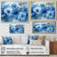 «Inabelle Blue Floral Cascade Of Poppies Flower III - coquelicots», art mural sur toile-2017029236-2017029240-2017029243