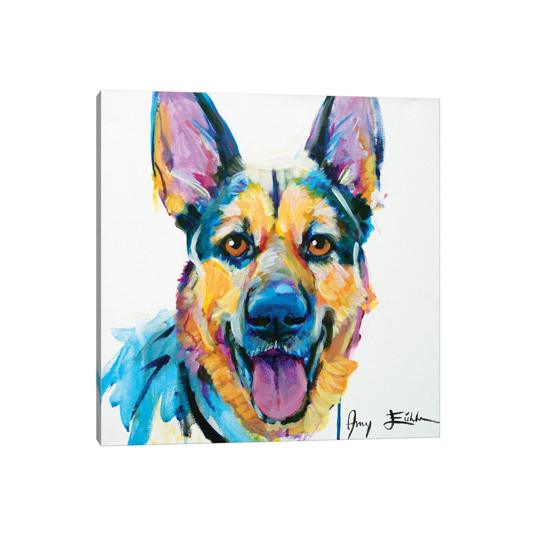 Deutscher Schäferhund von Amy Eichler - Galerie-verpackte Leinwand Giclée auf Leinwand