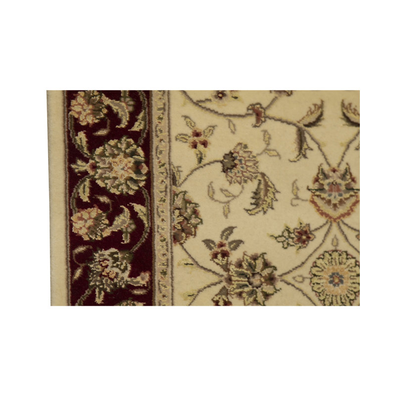 Elegance Oriental Area Rug in Ivory/Wine/Beige