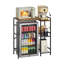 Mini Fridge Stand With Storage Shelves