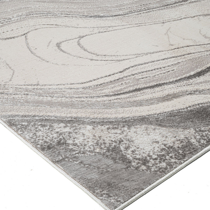 Modern Abstract Marble Area Rug – 100% Polyester Living Room Carpet, Antistatic, Soil & Water Repellent, Colourfast Indoor Rug