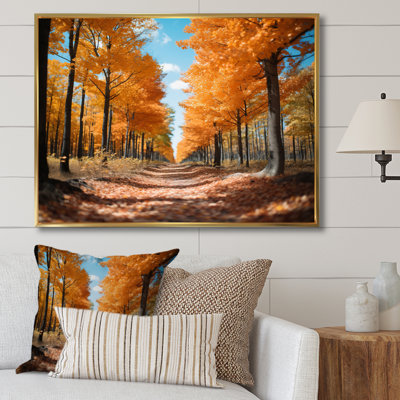 Orange Tree Autumn Canopy II - Landscapes Wall Art Living Room