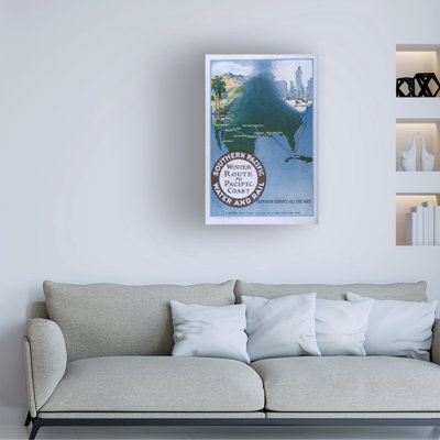 American School Southern Pacific Winter Route Poster, 1910 Canvas Art