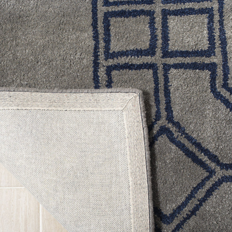 Deedre Hand Tufted Wool & Viscose Geometric Rug, Runner 2'6" x 8'