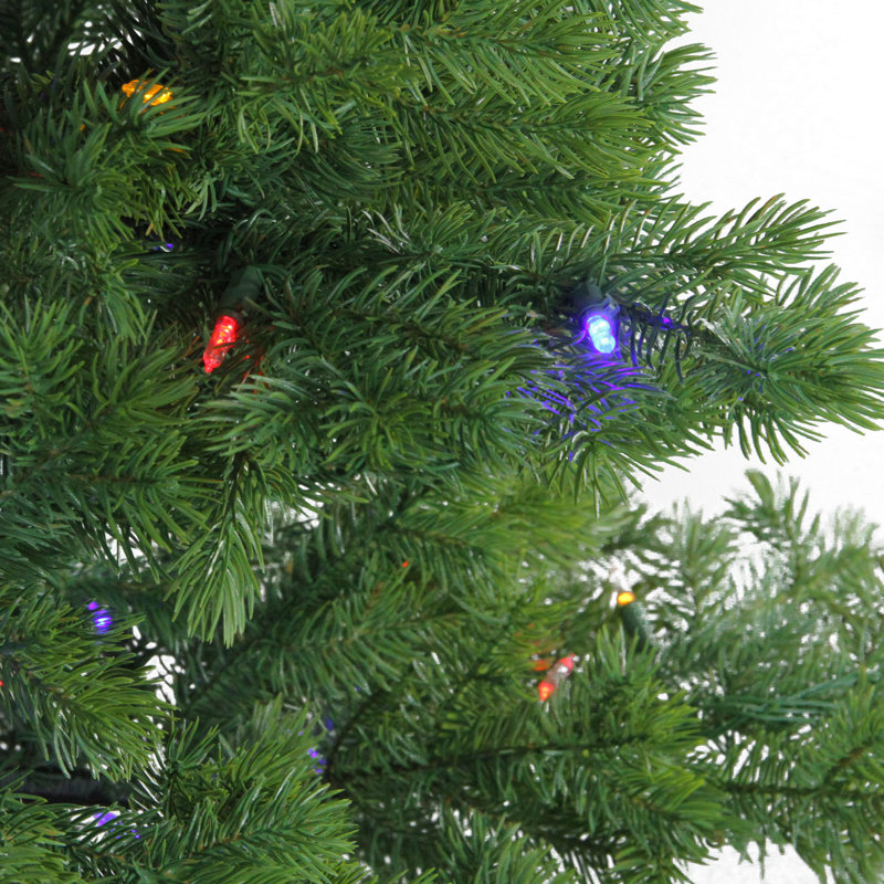 6.5' Pre-Lit Medium Layered Pine Instant Power Artificial Christmas Tree - Dual Color LED Lights, 6.5' H