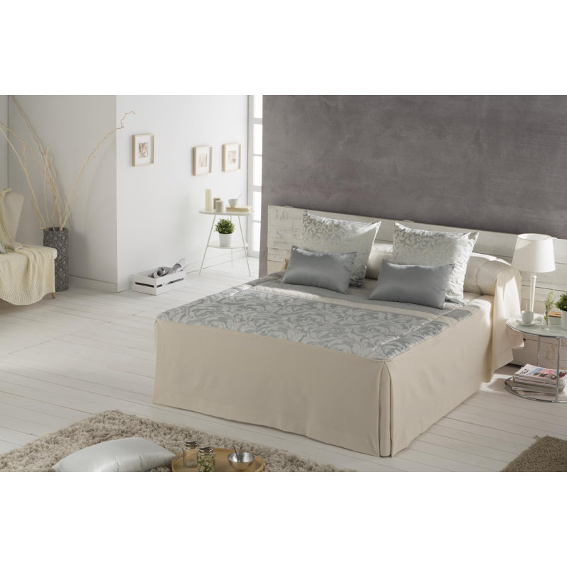 Dynamite Polyester No Pattern Bedspread, 90 x 200 cm, Pearl
