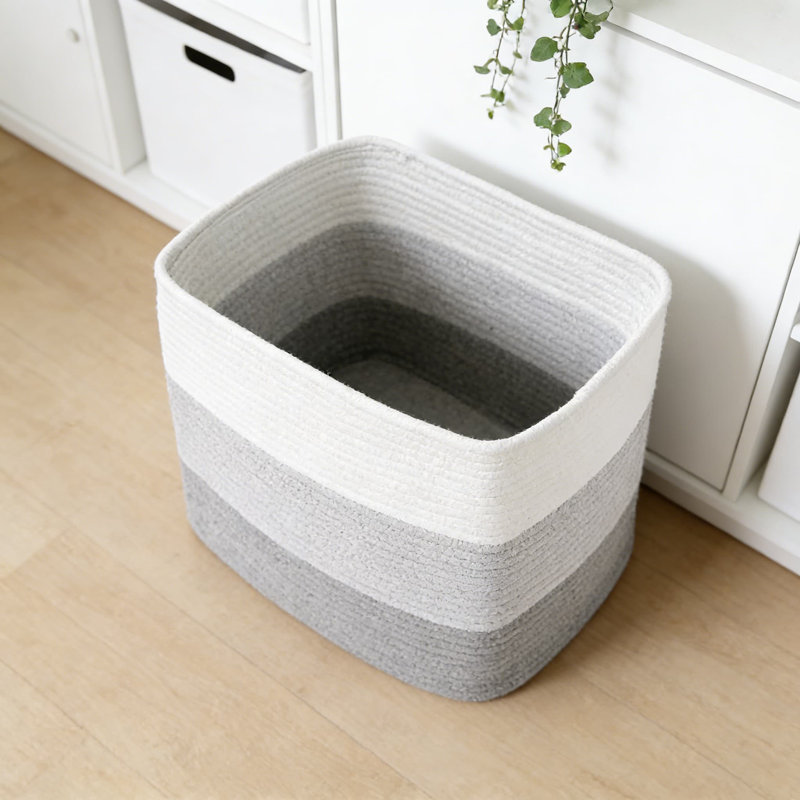 3 Pack Cube Storage Bins, Cotton Rope Woven Organizer Baskets For Toys, Clothes, Towels, Foldable Square Decorative Storage For Shelves, Closet, Nursery, And Bathroom