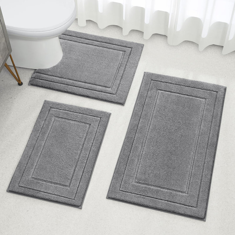 Tapis pour salle de bain Carnlougherin, Gris