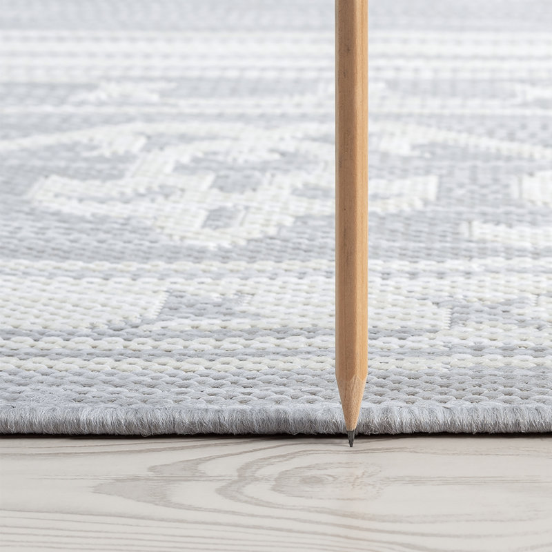 Tapis d'intérieur / extérieur Rae, Rond 5 pi 3 po