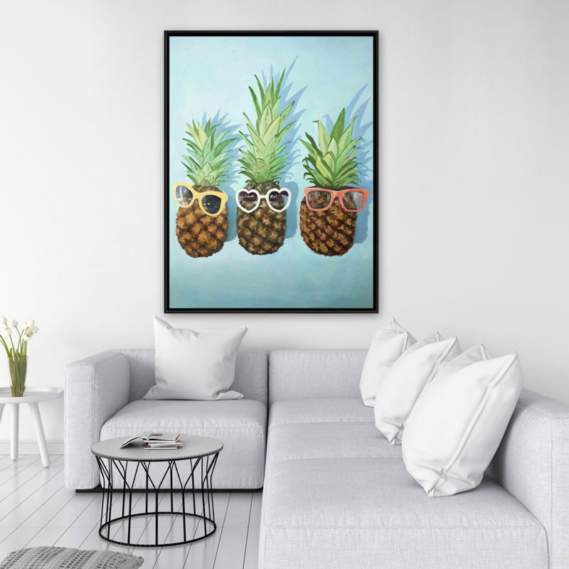 Summer Pineapples Print On Canvas