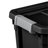 Sterilite Rugged Industrial Stackable Storage Tote w/ Lid, Black