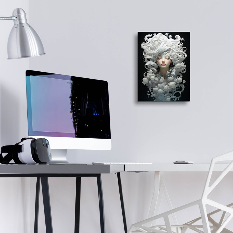 Art mural en verre Wrought Studio ™ «Light and Dark 2» par Momart, H 16 po x l 12 po x P 0,13 po