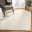 Tapis ivoire en laine tissé à la main Matamoros-26830831