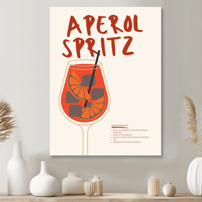 Décoration murale orange Aperol Spirz On The Rocks Night Out III - cocktails