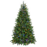 Princeton Fraser PowerConnect 90" Green Fir Artificial Christmas Tree with 800 Clear/White Lights and Stand