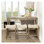 Ensemble de table de bar 4 pièces avec prise de courant et ports USB - table de bar moderne avec 3 tabourets rembourrés pour la cuisine, le salon et la salle de jeux