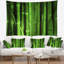 Tapisserie de forêt en bambou vert floral-28494555