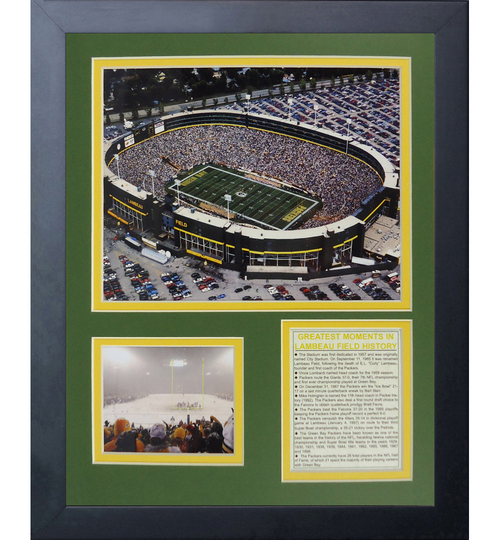 Green Bay Packers Lambeau Field Framed Memorabilia Legends Never Die