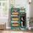 Shoe Cabinet with 3 Flip Drawers, 4-Tier Adjustable Shoe Storage Rack with Rattan Doors, Narrow Freestanding Organizer for Entryway, Hallway, or Closet-2123463010