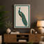Elegant Peacock Profile Botanical - Wrapped Canvas-1989593409-1989593410