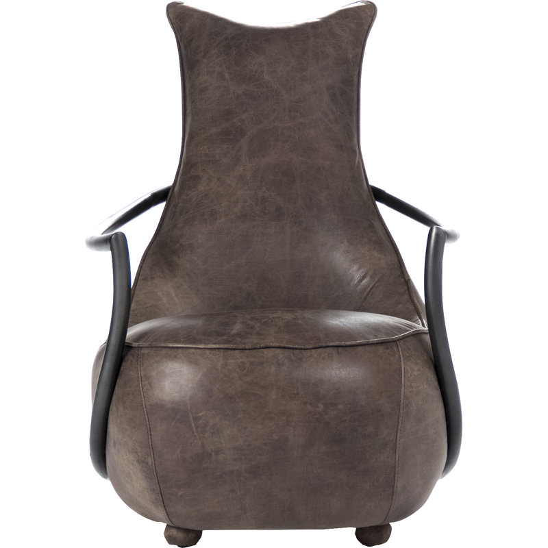 Fauteuil moderne en cuir véritable véritable italien