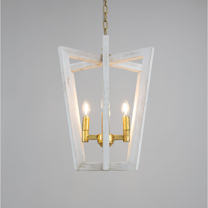 Lea 4 - Light Chandelier, White