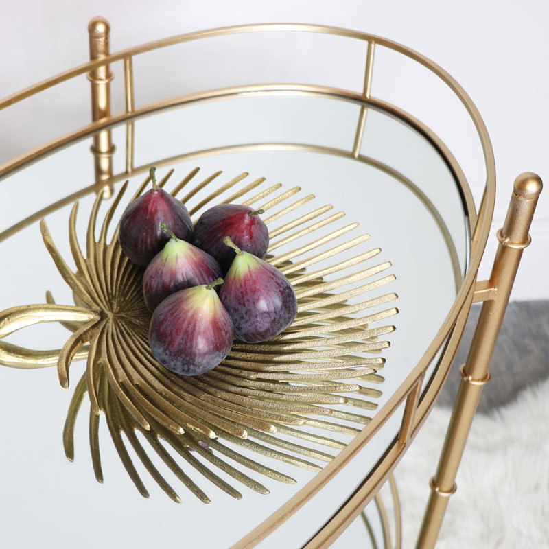 Iain Aluminium Bar Cart, Gold