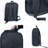 Travel case two-piece suitcase set Oxford trolley case without password lock universal wheel + Oxford cloth backpack  BLACK-129384129-129384131