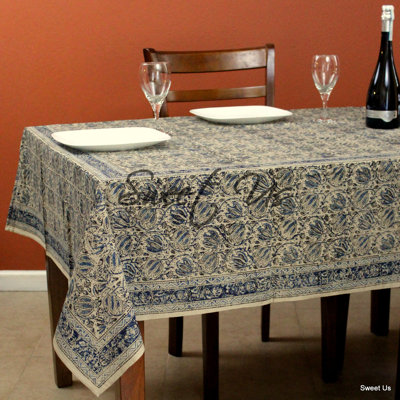 Nappe en coton à motif floral 