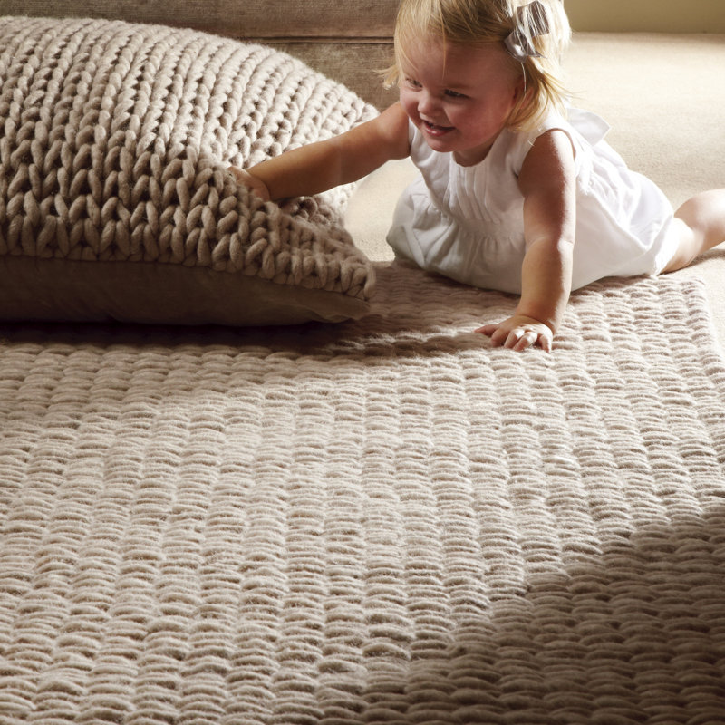 Fusion Solid Colour Wool Area Rug, Rectangle 200 x 300cm