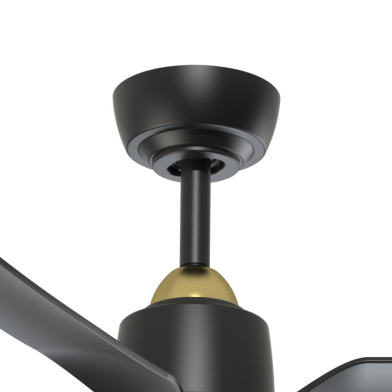 Hugo 42-In Ceiling Fan, Matte Black/Brushed Gold, 42" Wide, Matte Black