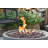 Aswaldi 27" Outdoor Light Grey Concrete Fire Bowl 50,000 BTU - Includes Lava Rocks & PVC Cover-1869432385
