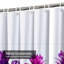 Rideau de douche blanc imperméable, rideaux de douche pour la salle de bain avec 12 crochets-129998849