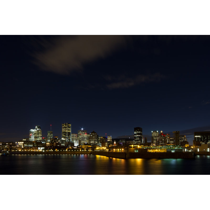 Montreal View at Night 1 Piece Wrapped Canvas Wall Art, 51cm H x 76cm W