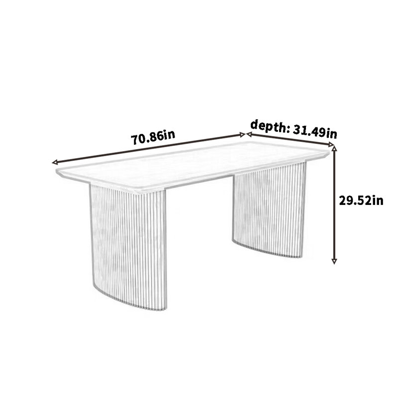 Coello, H 29,52 po x L 70,86 po x l 31,49 po