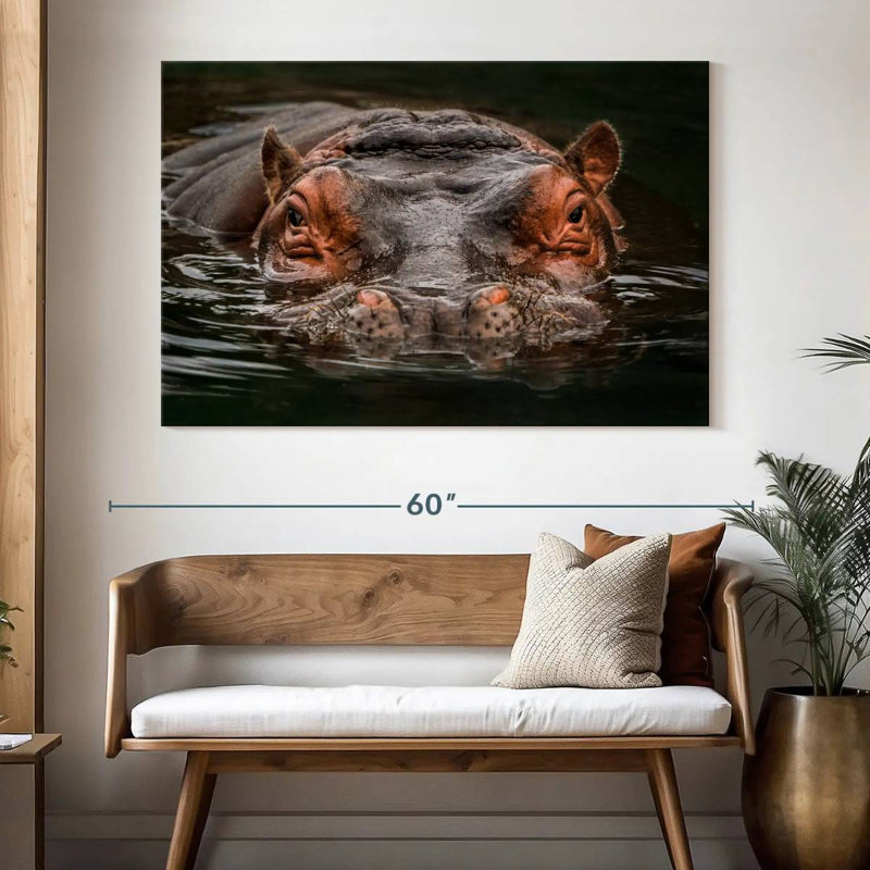 Brampt Submerged Hippo, 34" H x 51" W