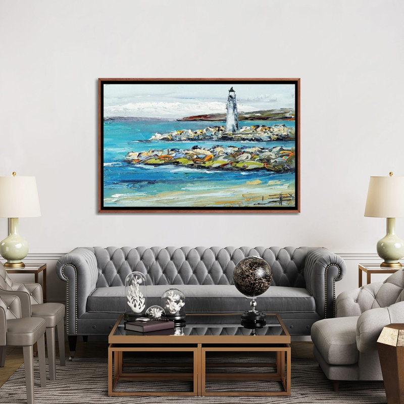 Twin Lakes Lighthouse, Santa Cruz California, 101.6 cm H x 152.4 cm W x 4.445 cm D, Classic Wood