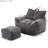 Comfortable Corduroy Bean Bag Chair with Ottoman - Plush Foam Fill, Soft Seating for Your Living Room-900517658